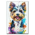 thumbnail image 3 of Biewer Terrier Canvas Wall Art, Modern Cute Colorful Biewer Terrier Canvas Dog Art Pictures Wall Decor for Kids Bedroom Decoration Unframed 8x12 inches, 3 of 5