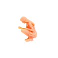 thumbnail image 3 of Unpainted 1/64 People Figures, Assorted Poses Mini Resin Miniature People for Miniature Scene Photography Props Sand Table Decor Collection Squatting Girl, 3 of 8