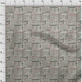 thumbnail image 4 of oneOone Silk Tabby Tawny Brown Fabric Text Diy Clothing Quilting Fabric Print Fabric By Yard 42 Inch Wide, 4 of 5