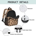 thumbnail image 4 of Black and Brown Leopard Print Backpack for School, Cute School Bag with Adjustable Shoulder Straps and Padded Back, 15"x11.42"x5.5", 4 of 5