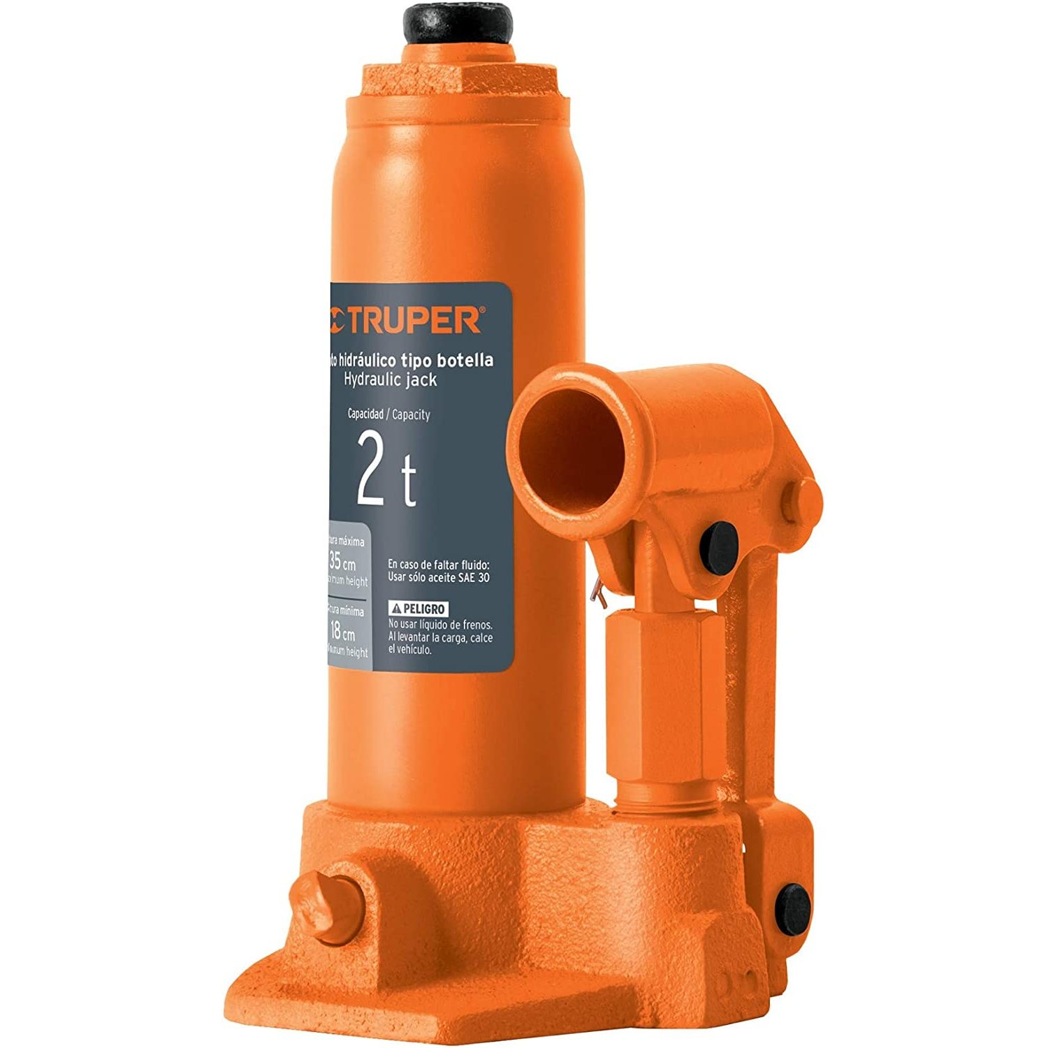 TRUPER GAT2 2Ton Hydraulic Bottle Jacks 13 3/4" (350mm), Heavy Duty