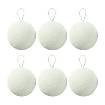 Tarmeek 12Pcs Christmas Ball Ornaments for Xmas Christmas Tree, 2.4 Inch White Foam Ball Shatterproof Christmas Tree Decorations Hanging Ball for Holiday Wedding Party Decoration