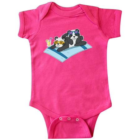 

Inktastic Cute Baby Pandas Sunbathing Gift Baby Boy or Baby Girl Bodysuit