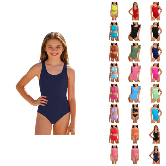 Girls Swimsuit For Teens And Juniors Athletic Swimwear With UPF 50 Sun