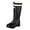 Black, variant on Womens Knee High Rubber Rain Boots Waterproof Packable Tall Garden Rain Shoes Lightweight Mud Booties