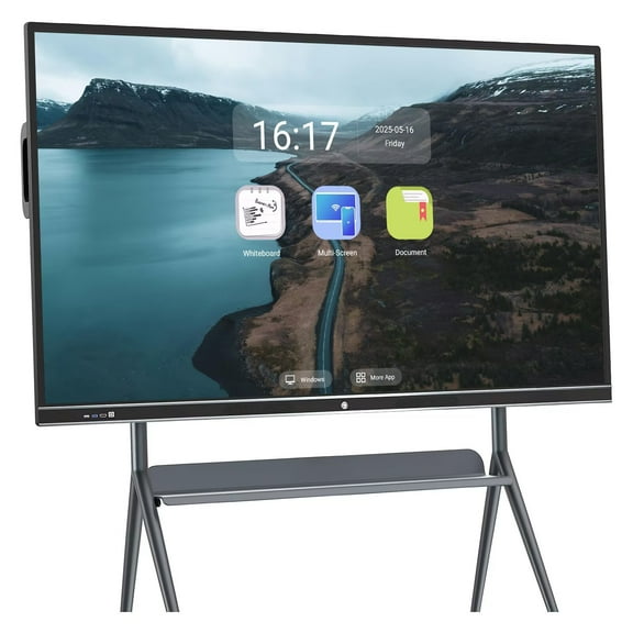 JYXOIHUB Smart TVs, Digital Electronic All-In-One Computer Touch Whiteboard and Screen Mirroring, 86 Inch 2160P Monitor Built-In Camera Player for Advertisin