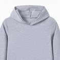 thumbnail image 4 of KPOPLK Solid Hoodies for Girls Long Sleeve Cute Hooded Sweatshirt with Pockets Kids Girl Pullover Tops Grey,Size 9-10 Years, 4 of 5