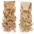 thumbnail image 1 of Pelucas con flequillo para mujer, peluca ondulada suelta, cabello real como Remy, extensiones de cabello largo con clip, peluca rizada completa, pelucas onduladas., 1 of 3