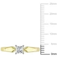 thumbnail image 2 of Miabella Women's 1/3 Carat T.W. Princess-Cut Diamond 10kt Yellow Gold Solitaire Engagement Ring, 2 of 6