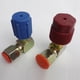 thumbnail image 5 of 1 par de adaptadores de aire acondicionado 7 / 16L 3 / 8H R12 a 134a azul + tapas rojas, 5 of 8