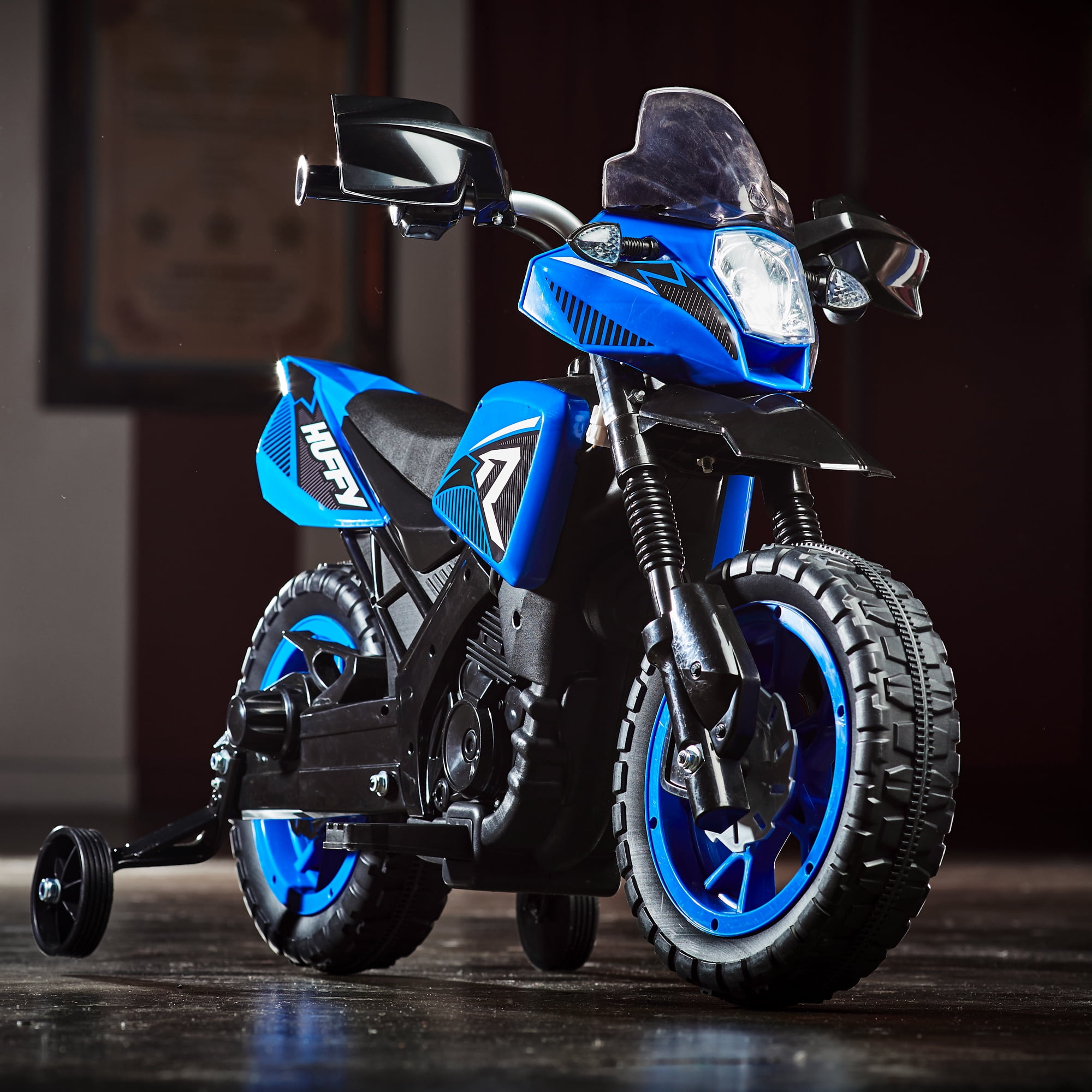 Huffy 6V Motorcycle Kids' Battery Ride-On, Ages 3-7 Years Old, Blue, Youth, Boy's