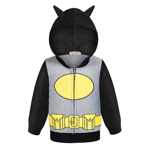 Sudadera con capucha de superhéroes para bebés de Disney, sudadera de dibujos animados, ropa para niños, abrigo fino de primavera y otoño, chaqueta con capucha para niños, juego de rol 4T Gao Jinjia LED