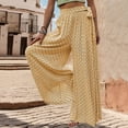 thumbnail image 5 of SELONE Wide Leg Pants for Women Dressy High Waist Fashion Clothes Ankle Length Baggy Casual Pants Yellow M, 5 of 8