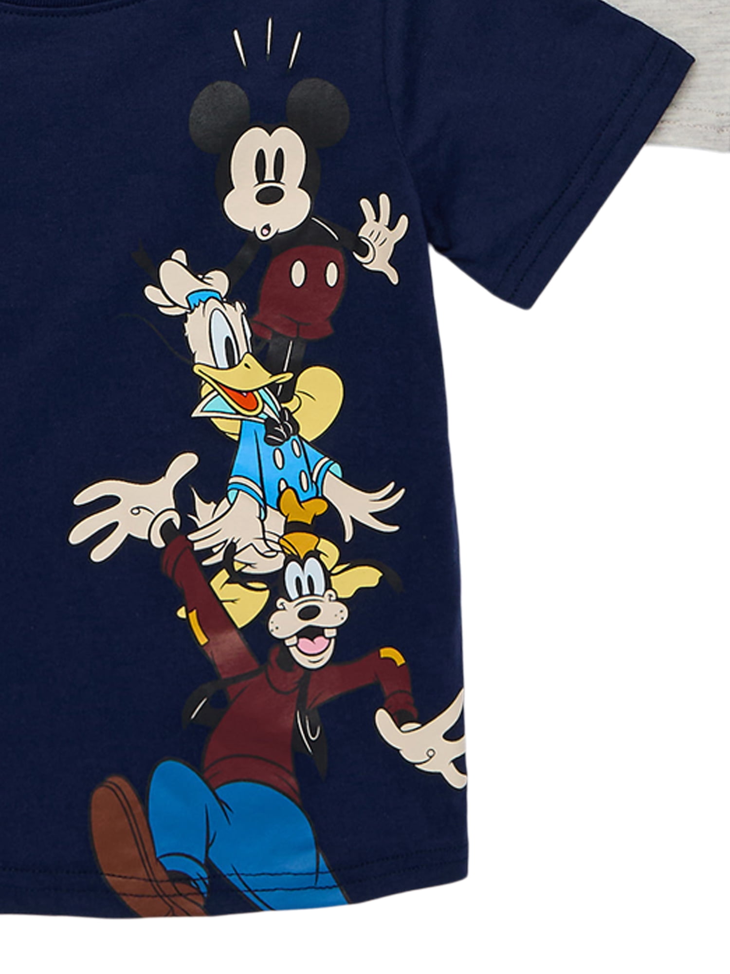 Disney Mickey Mouse Toddler Boys Graphic Print Raglan Tees, 4-Pack, Sizes 2T-5T