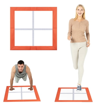Zhuitw Square Lattice Sports Trainer Folding Flexibility Agility Ladder Trainer Equipment Speed Training Fitness Ladder for Outdoor Indoor Home for Women Men