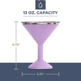thumbnail image 3 of ORCA Tini Copa de Martini de acero inoxidable de 13 oz | Vaso con aislamiento térmico para cualquier fiesta al aire libre, picnic, piscina, playa y patio, color lila, 3 of 5