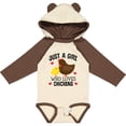 thumbnail image 3 of Inktastic Just a Girl Who Loves Chickens Girls Long Sleeve Baby Bodysuit, 3 of 5
