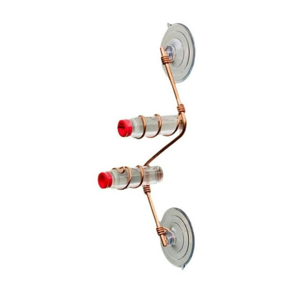 Window Hummingbird Feeder for Outdoors,Window Mounted Hummingbird Feeder with Strong Suction Cups,Plastic Humming Birds Feeders with 2 Feeding Ports Gifts for Bird Lovers