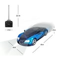 thumbnail image 3 of Remote Control Sports Car Super Drift Racer – High Speed, Full Function, 1:18 Scale with Sounds and Lights for Gifting, Christmas, Holidays (Black/Blue), 3 of 15