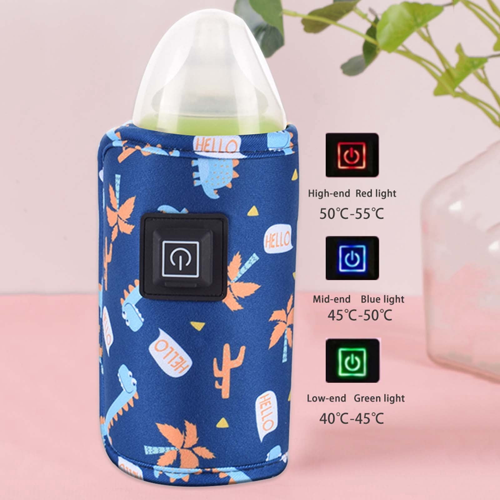 Specollect 2 Pcs Portable Milk Warmer with Smart Temperature Control for Travel Home Car Use USB Powered Bottle Heater for Constant Warmth