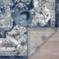 thumbnail image 6 of Luxe Weavers Floral Medallion Boho Dark Blue 8x10 Area Rug, Living Room Carpet, 6 of 7