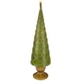 thumbnail image 3 of Northlight Christmas Tree Cone on Pedestal with Star Topper Decoration - 23" - Green, 3 of 5