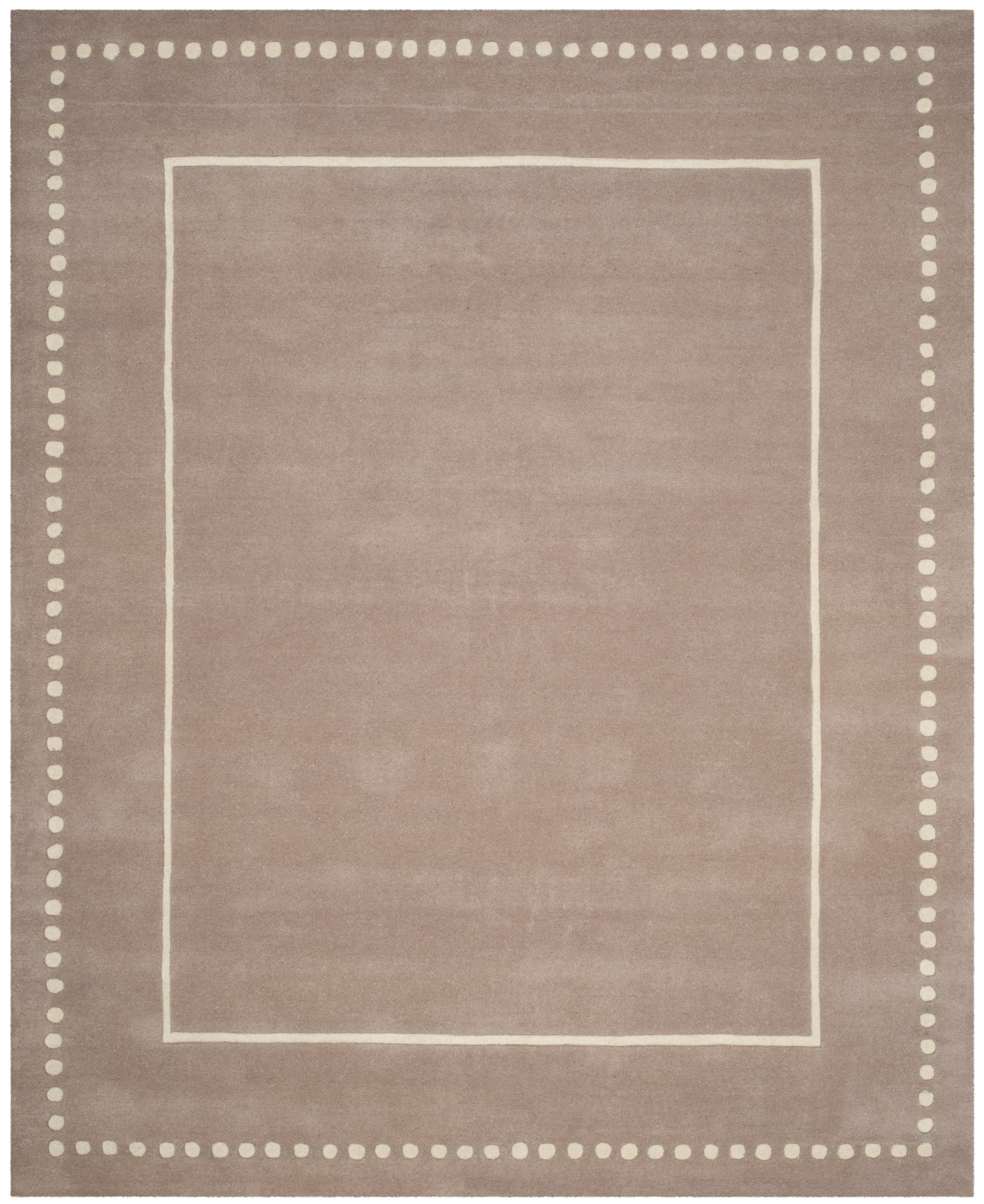 SAFAVIEH Bella Danita Bordered Wool Area Rug, Beige/Ivory, 10' x 14'