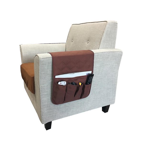 Sofá Apoyabrazos Organizador Antideslizante Sillón Mesita de noche Caddy Organizador de almacenamiento para sofá reclinable con 5 bolsillos para teléfono celular TV Control remoto Revistas