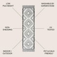 thumbnail image 4 of JONATHAN Y SANTA MONICA 2 x 10 Runner Rug, Marokko Diamond Tribal Medallion - Ivory/Black, SMB127E-210, 4 of 10