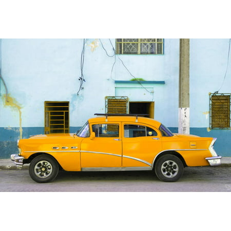 Cuba Fuerte Collection - Havana Classic American Orange Car Print Wall Art By Philippe (Best Cuban Food In Orange County)