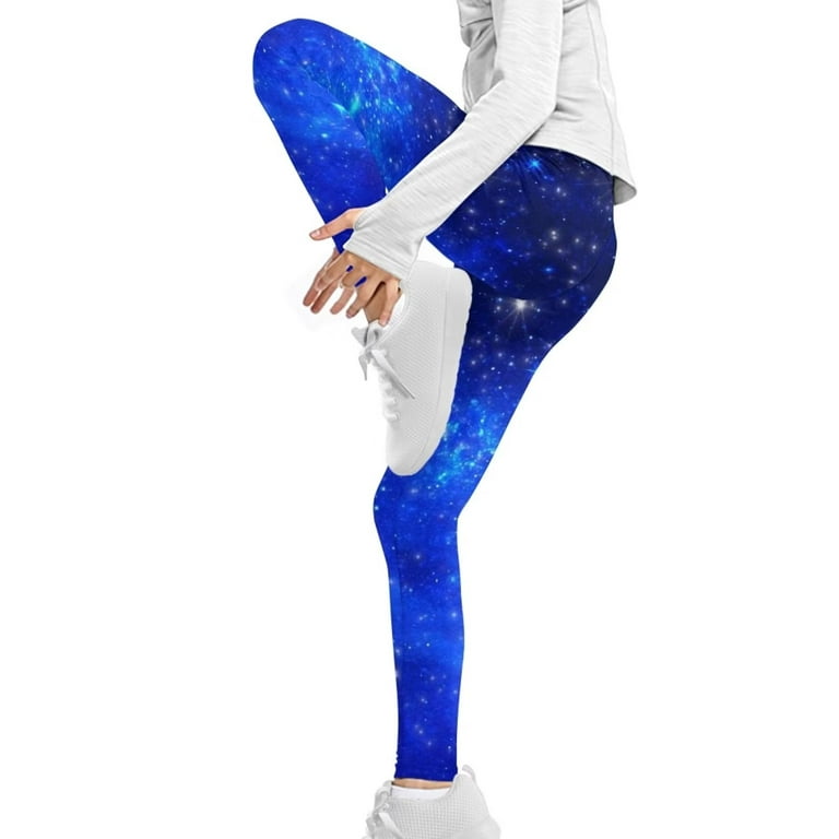 FKELYI Kids Leggings with Universe Space Star Size 6-7 Years Durable  Dancing High Waisted Yoga Pants Breathable School Children Girls Tights 