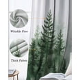 thumbnail image 3 of Green Foggy Forest Blackout Curtains for Bedroom Living Room Darkening Curtains 90 Inch Watercolor Mist Mountains Landscape Black Out Window Curtain Privacy Window Treatment Grommet Drapes 52"x90"x2, 3 of 9