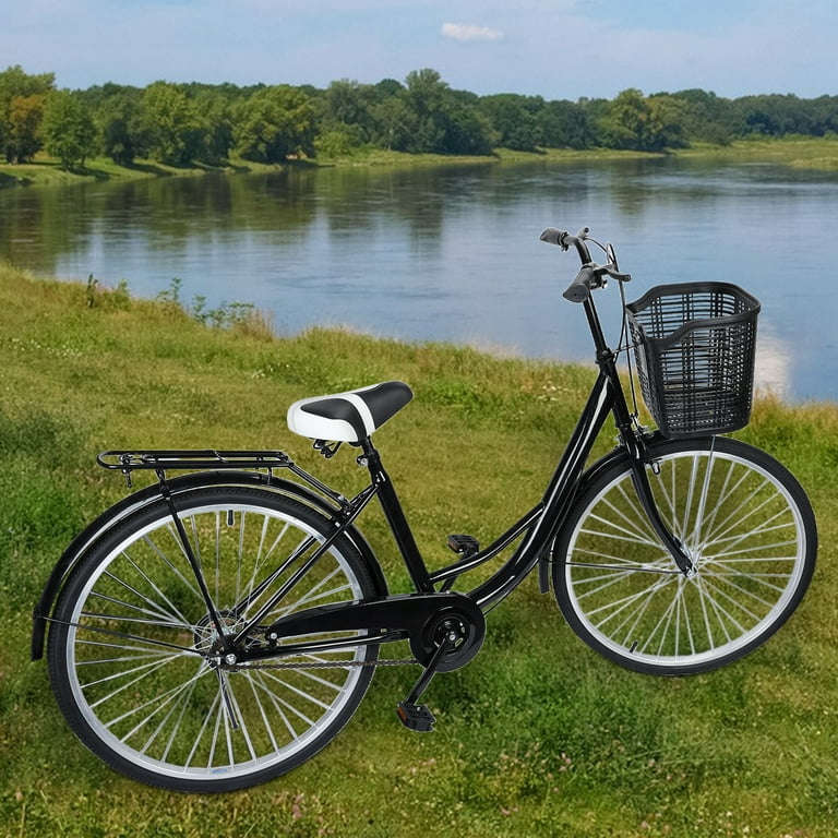 Japanese bike with basket outlet