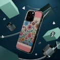 thumbnail image 4 of DistinctInk Clear Hybrid Case for Apple iPhone 15 Plus (6.7" Screen) - Playful Cartoon Spring Flowers on Pink - Raised Bezel Screen Guard, 4 of 8