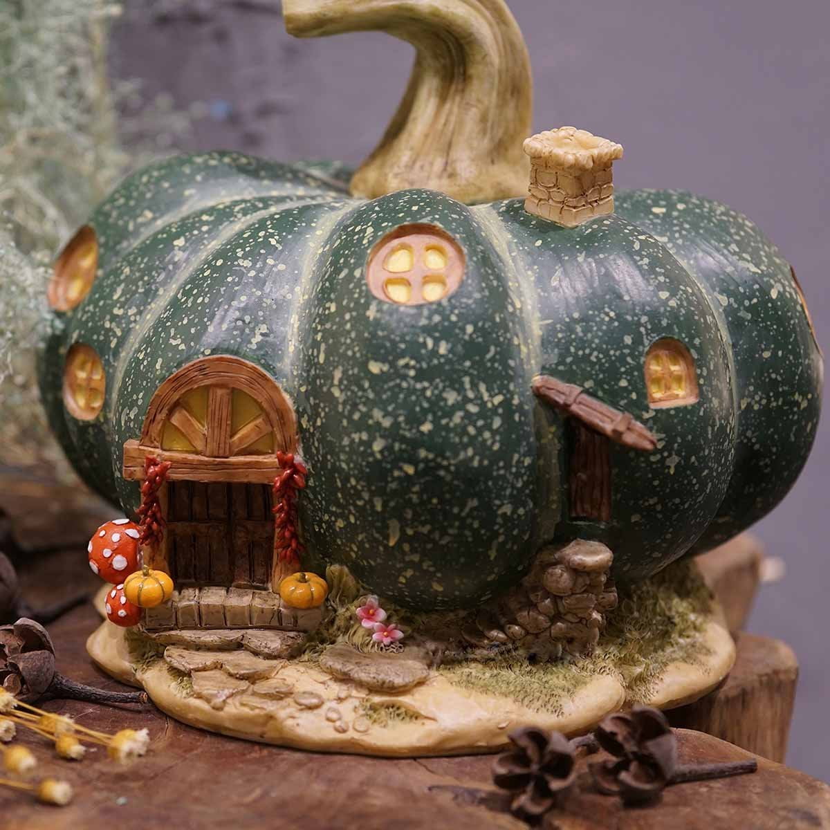Top Collection Miniature Fairy Garden Large Green Gourd Fairy House