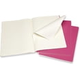 thumbnail image 2 of Set de 3 Libretas Moleskine Rosa Hoja Rayada Pasta Suave Extra Grande, 2 of 4
