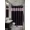 Black, variant on Gorgeous Home Linen 15pc Square Design Mosaic Brown Bathroom Set Banded Rubber Backing 2 Rug Bath Mats With Fabric Shower Curtain with Hooks