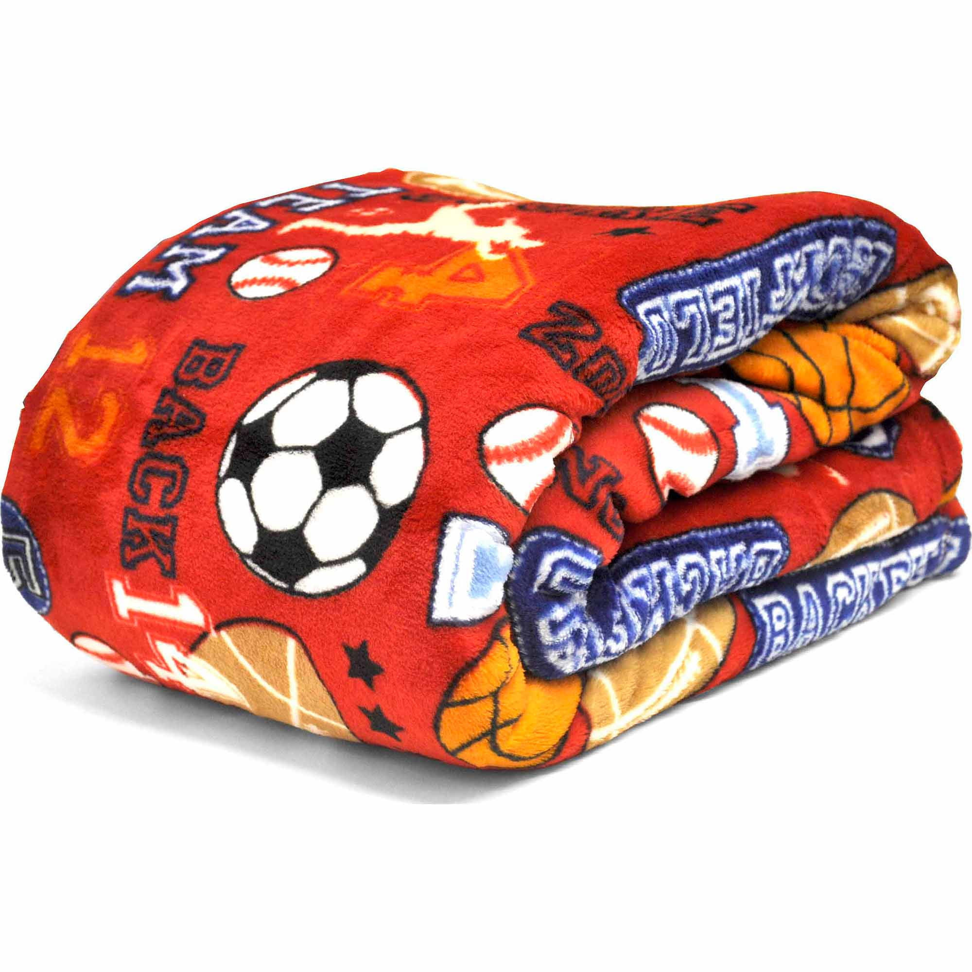 Mainstays Kids Red Sports Blanket, 1 Each