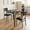 black, variant on Vintage Style Square Dining Table and Two Chairs, 3 Piece Small Space Dinette Set for Kitchen, Apartment, Cozy Breakfast Table Set