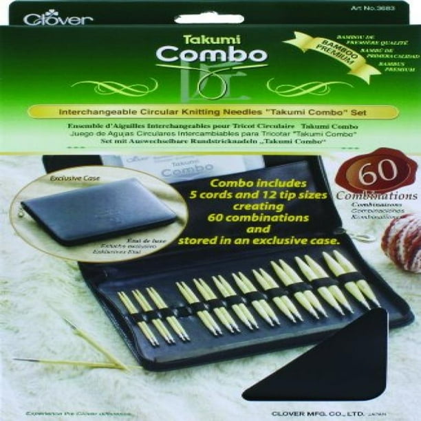 Clover Interchangeable Circular Knitting Needles Takumi Combo Set