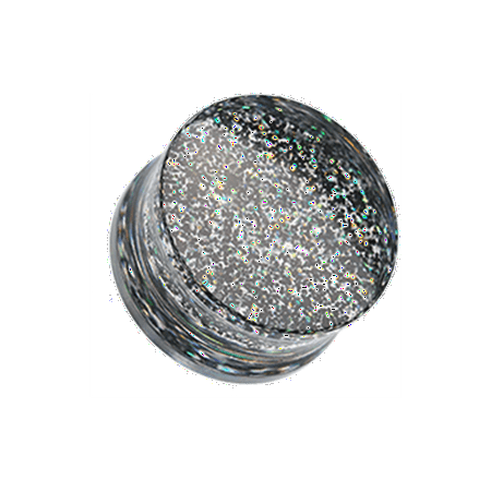 

Ultra Shine Glittered Double Flared Acrylic Ear Gauge Plug