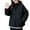 Black, variant on Women's Cold Weather Plus Size Puffer Jacket Casual and Long-Sleeved Hooded Solid-Color Pocket Zipper Padded Jacket Packable Puffer Jacket(Purple M)