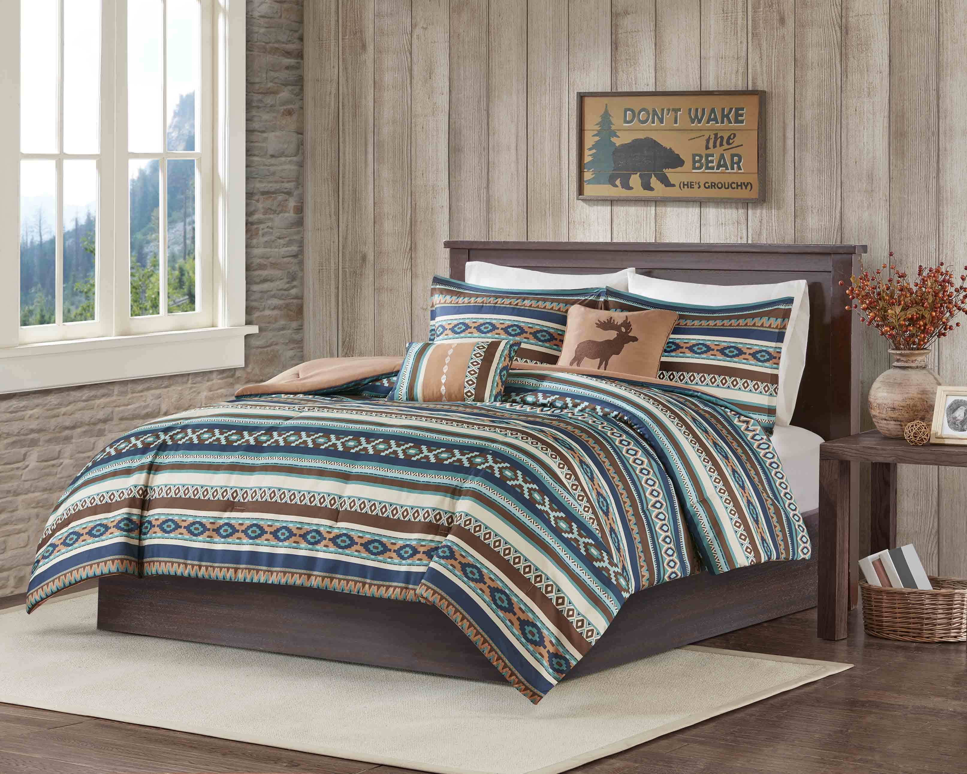 MarCielo 5 Piece Luxury Bohemian Queen Comforter Set McCall (Queen ...