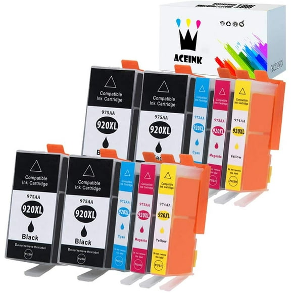 AceInk 10 Pack Replacement HP920 920XL Ink Cartridge with Latest Chips Large Capacity Compatible for HP Officejet 6500