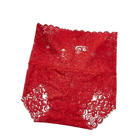 

adviicd Cute Underwear Women s Underwear Leakproof Panties Lace l Underwear Breathable Red XX-Large