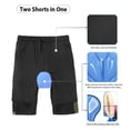 thumbnail image 3 of Carevas Men 3D Padded Mountain Bike Cycling Shorts Breathable Loose-Fit Outdoor Sports MTB Cycling Running Shorts (The size is small, please choose 2 sizes bigger), 3 of 7