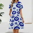 thumbnail image 2 of Evil Eye Symbol Women's Dress Short Sleeve Summer Sundress Summer Women Clothes, 2 of 7
