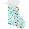 thumbnail image 6 of SKYSONIC Christmas Stockings Family Holiday Party Personalized Gift Cute Milk Cows Christmas Stockings Christmas Decorations Mantel Decor 12 x18 Inch 1PCS, 6 of 7