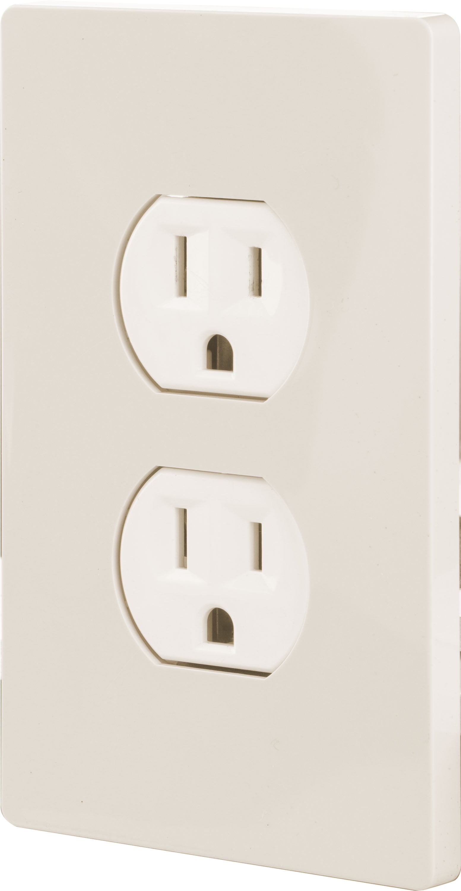 Ultra Pro Screwless Wallplate, Outlet Plate, Duplex Receptacle, Almond