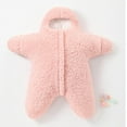 thumbnail image 3 of Baby Starfish Onesie, Thick Imitation Fleece Starfish Newborn Sleeping Bag, Infant Footie Jumpsuit Winter Warm Outfits, 3 of 11